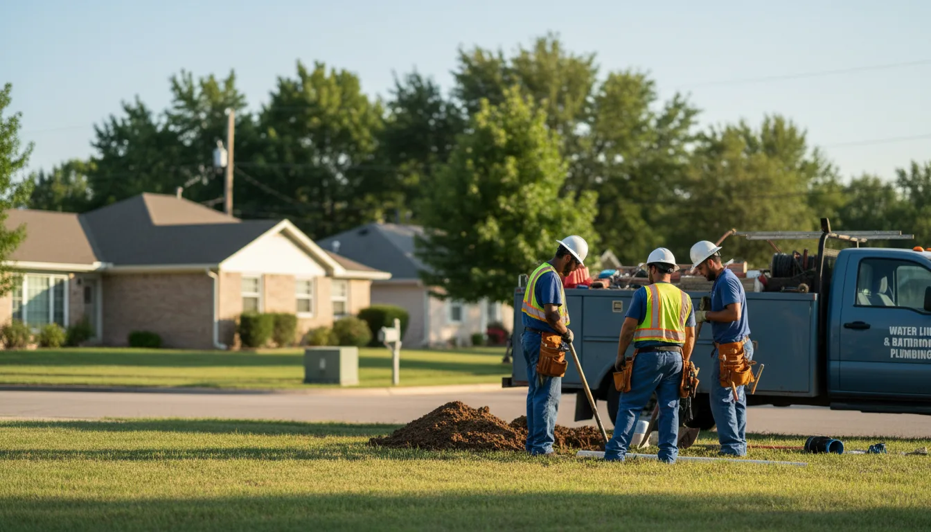 Residential water line and bathroom plumbing service in Imboden, AR